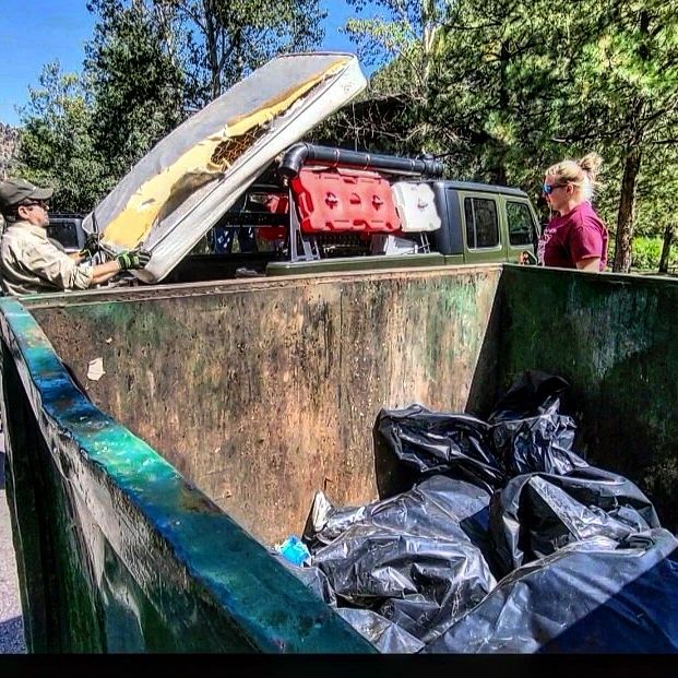 Trash from trail cleanup