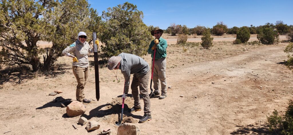 Wilderness Volunteers cleaning up Hole in the rock road in Grand Staircase-Escalante National Monument